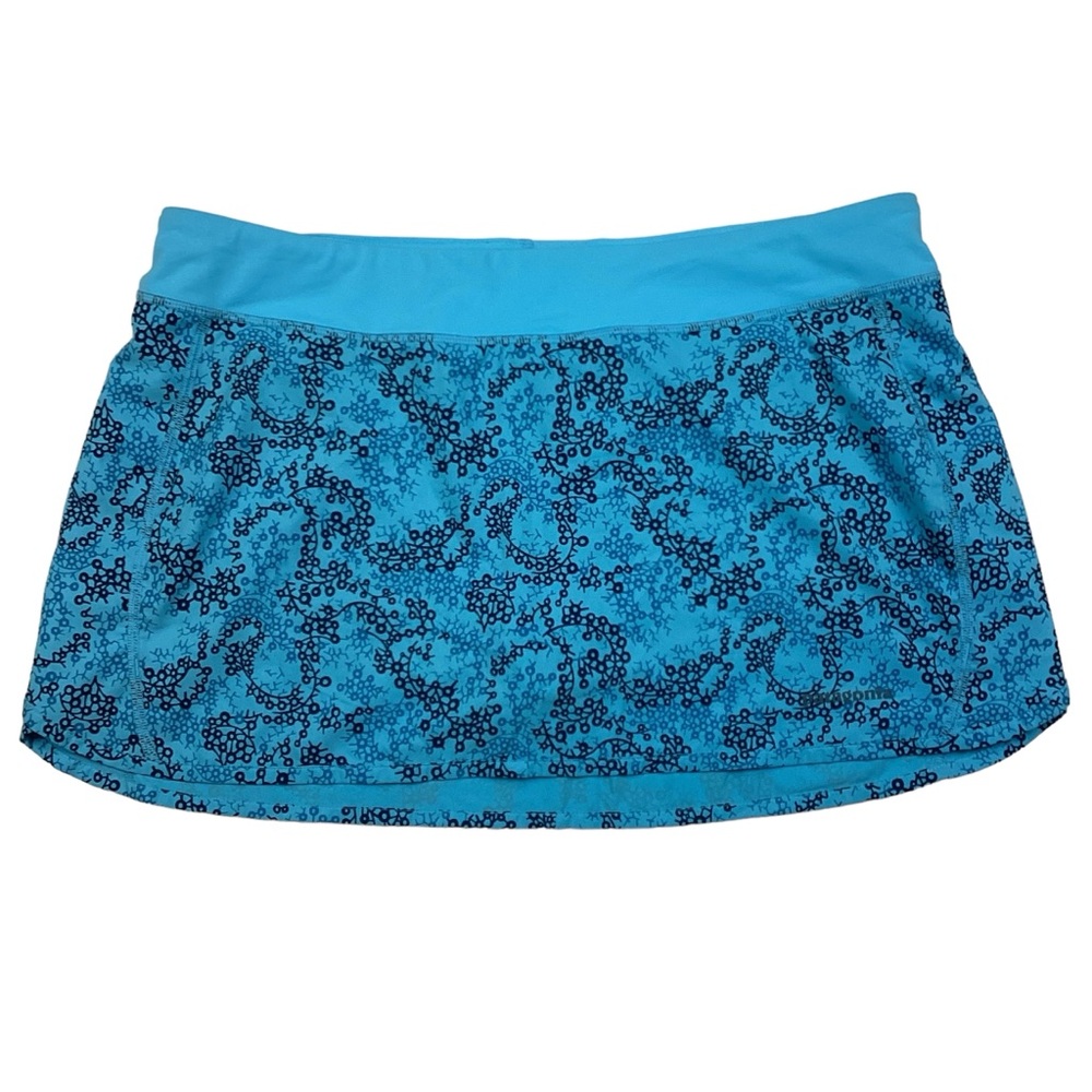 Patagonia Athletic Print Skorts Floral Print Turquoise